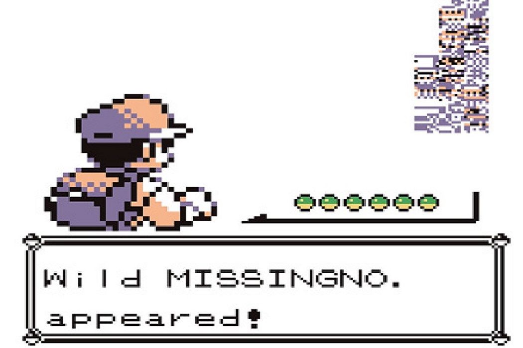 The glitched MissingNo. encounter in Pokémon Red & Blue