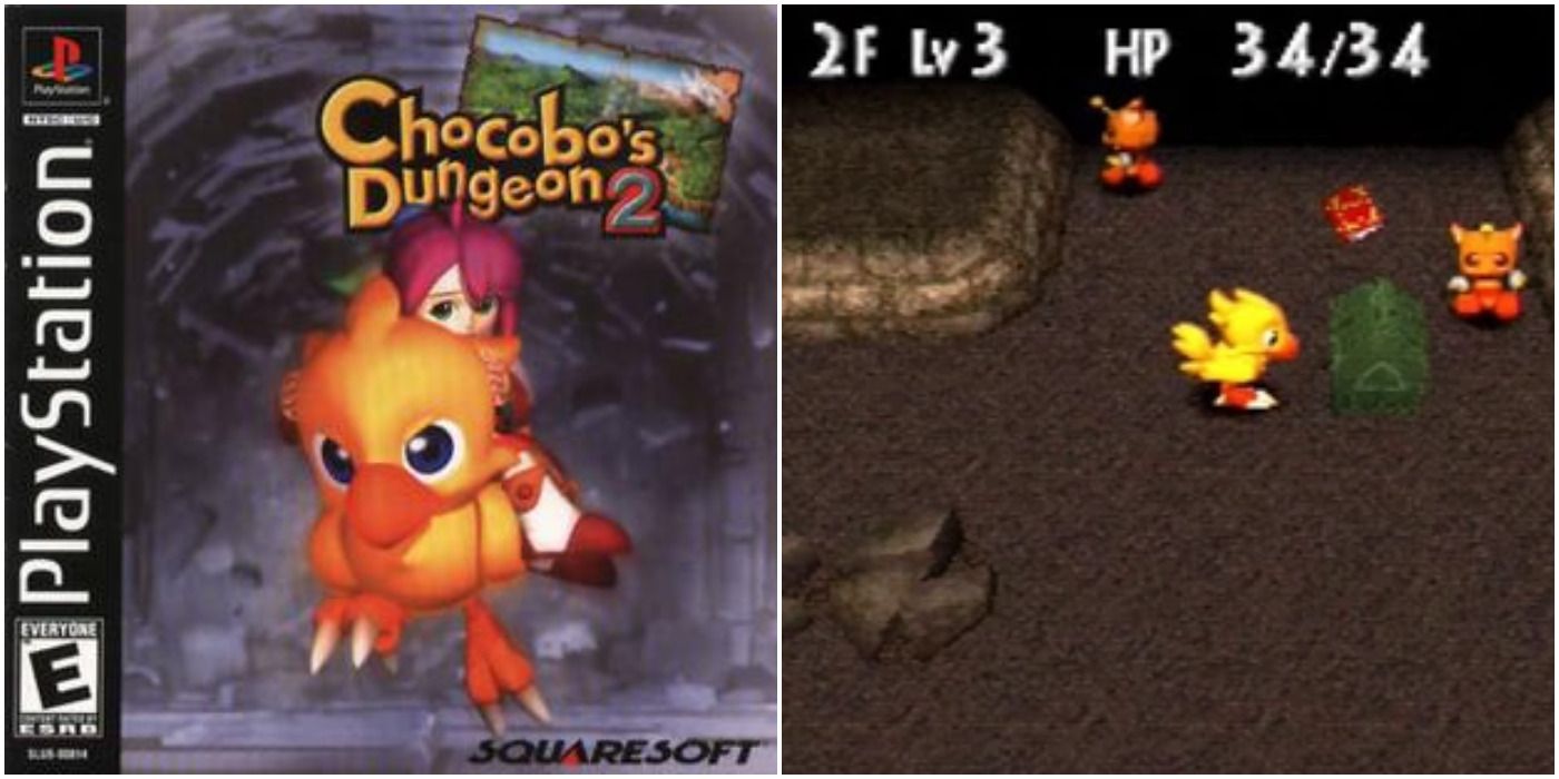 This is a gameplay screenshot from Chocobo's Dungeon 2.