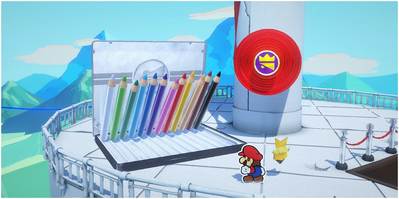 A gameplay screenshot from Paper Mario The Origami King