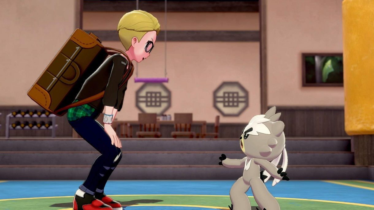 Meeting Kubfu in Pokémon Sword and Shield's Isle of Armor expansion
