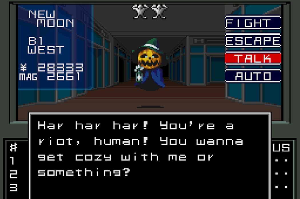 A screenshot from Shin Megami Tensei
