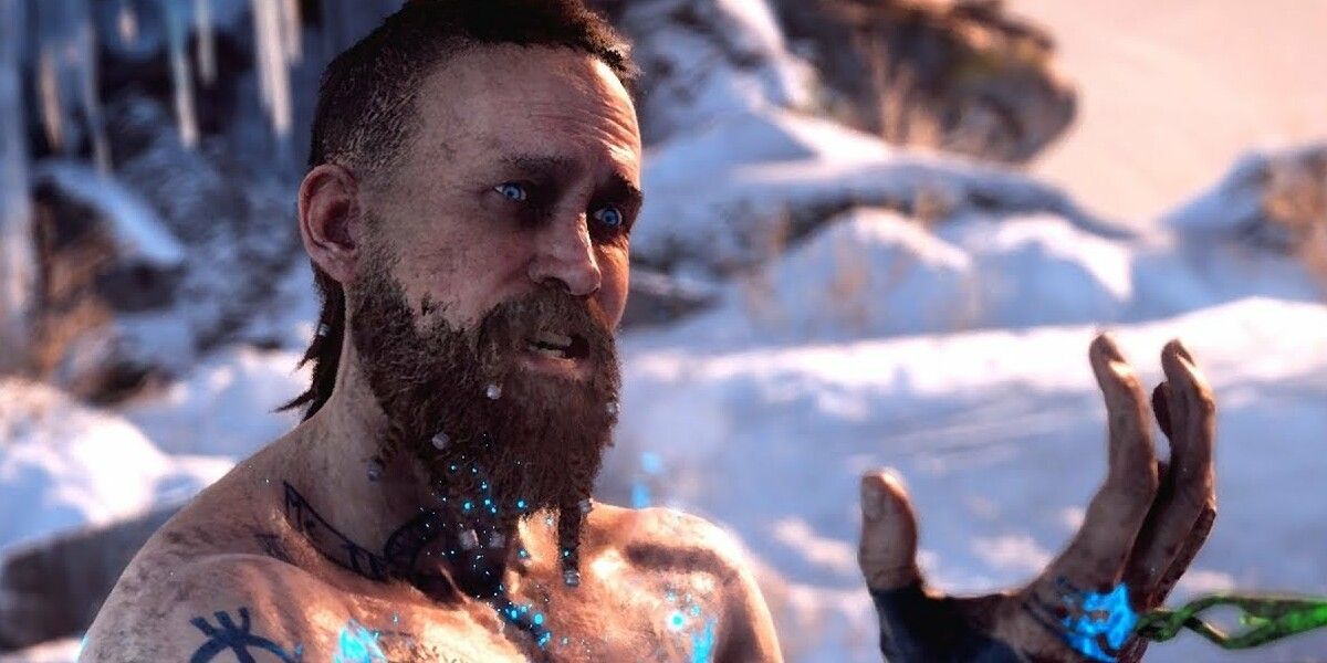 Baldur holding up his glowing hand