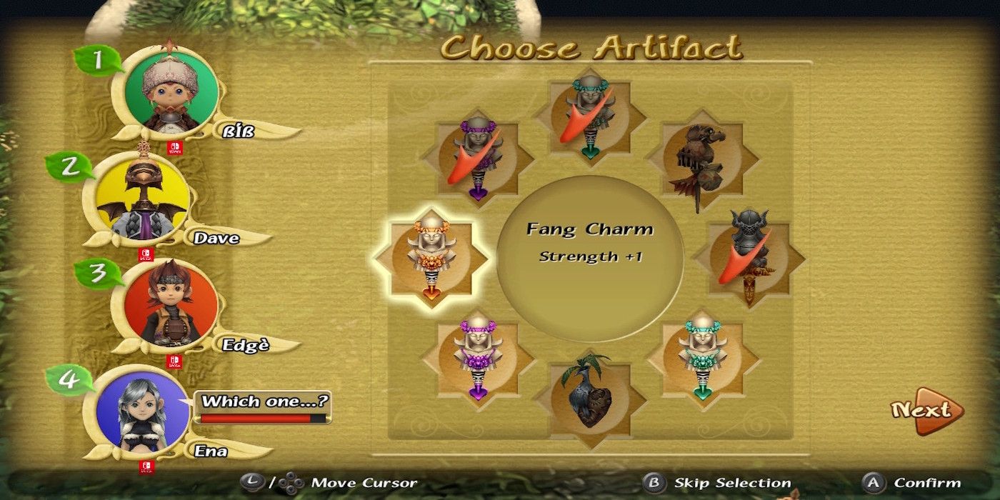 This is an in-game menu screenshot from Crystal Chronicles.