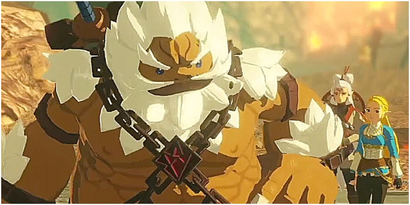 Daruk with Zelda and Impa.
