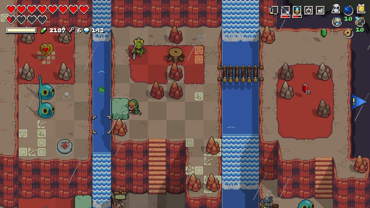 Death Mountain as seen with its checkerboard pattern that helps keep the rhythm in the side game Cadence of Hyrule. 