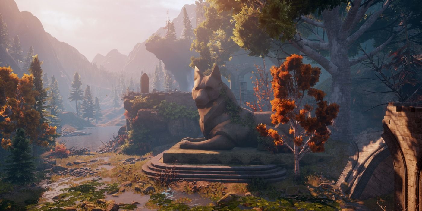 image of a Dread Wolf statue in Dragon Age: Inquisition