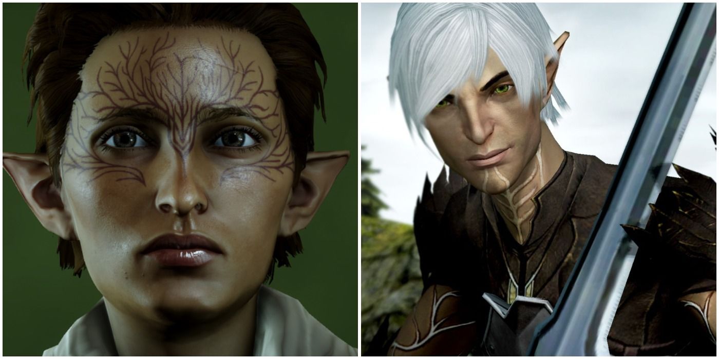 image of Dragon Age: Inquisition elf next to Fenris from Dragon Age II