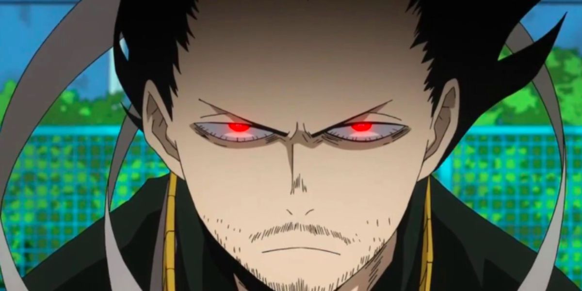 Eraserhead from My Hero Academia using his Quirk on a field