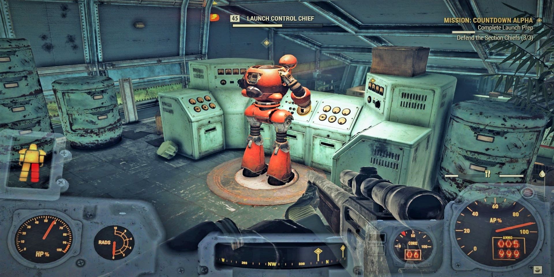 Fallout 76 Nuke Mission Launch Room Control Chief Robot