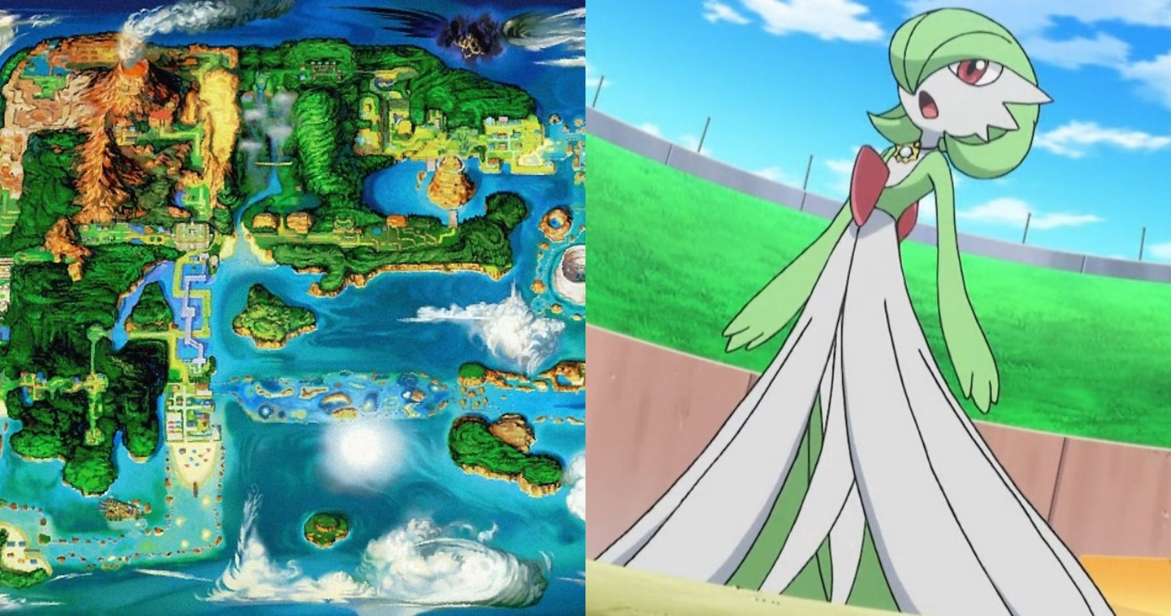 Hoenn Region Map and Gardevoir