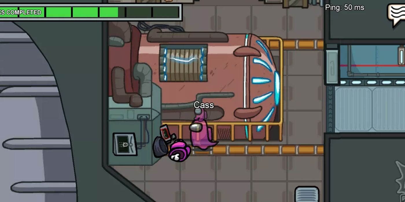 Among Us Player Floating Over Their Now Lifeless Body