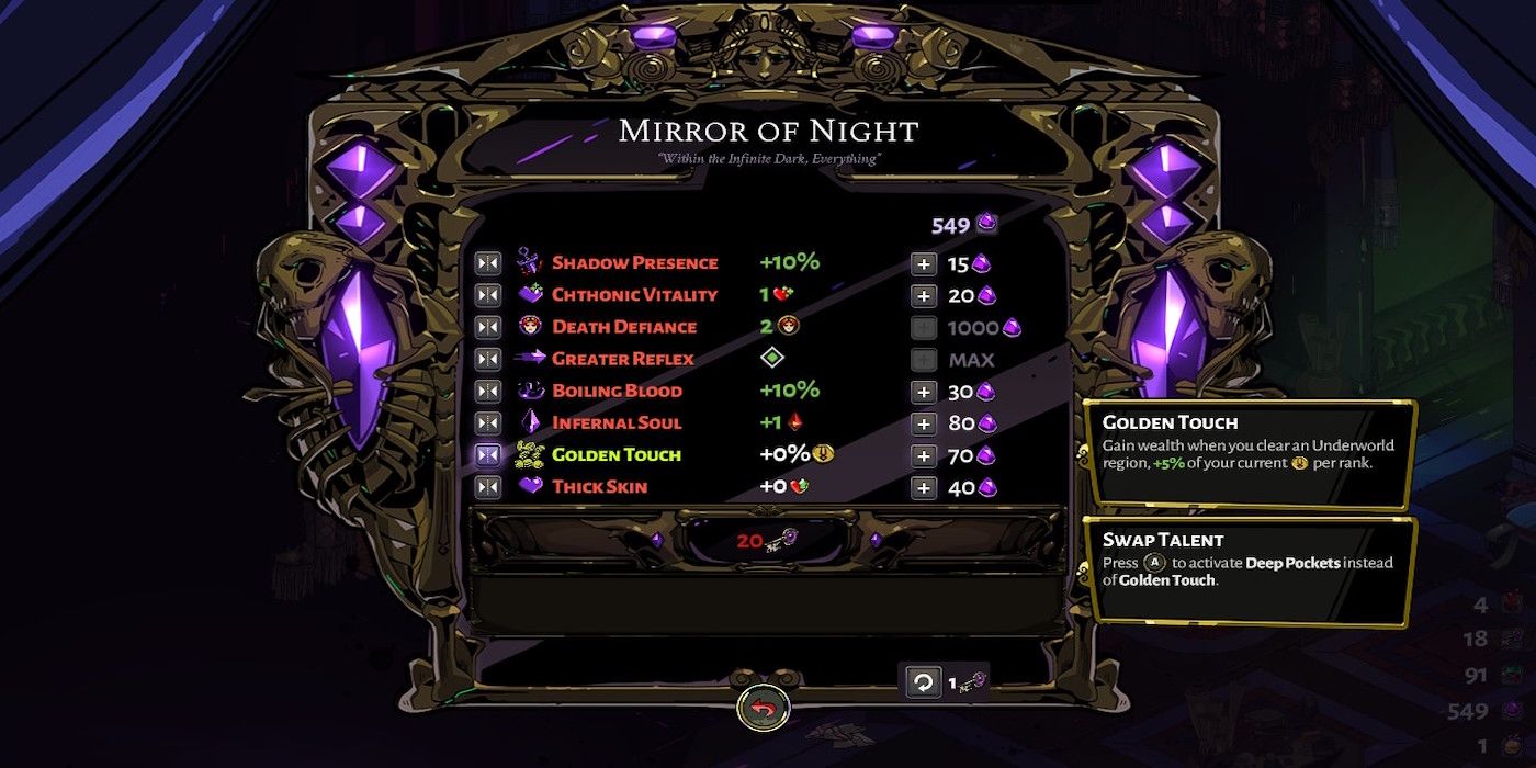 A gameplay screenshot from Hades