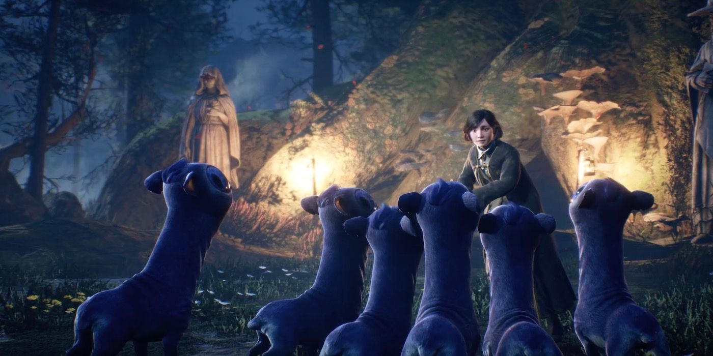 Gameplay screenshots from the Hogwarts Legacy reveal trailer.