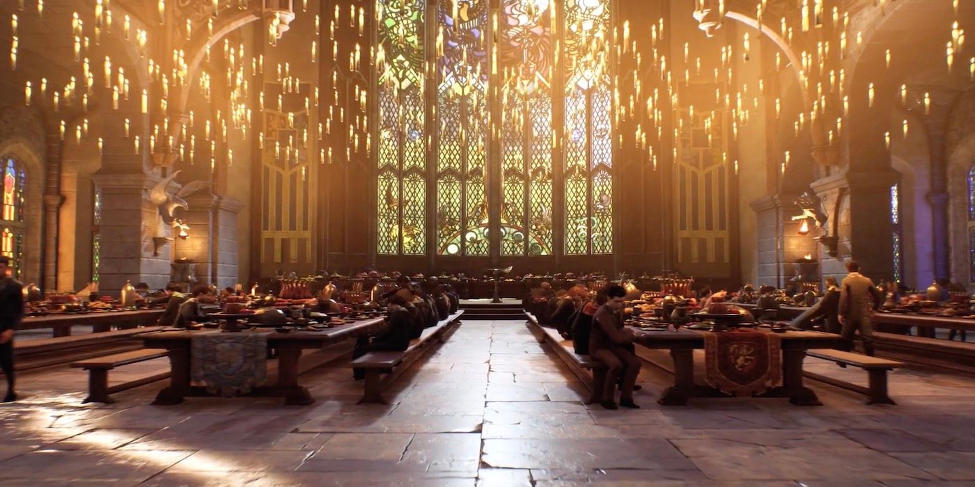 Gameplay screenshots from the Hogwarts Legacy reveal trailer.