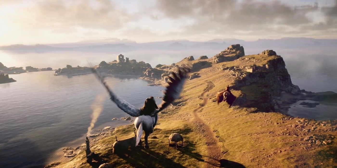 Gameplay screenshots from the Hogwarts Legacy reveal trailer.