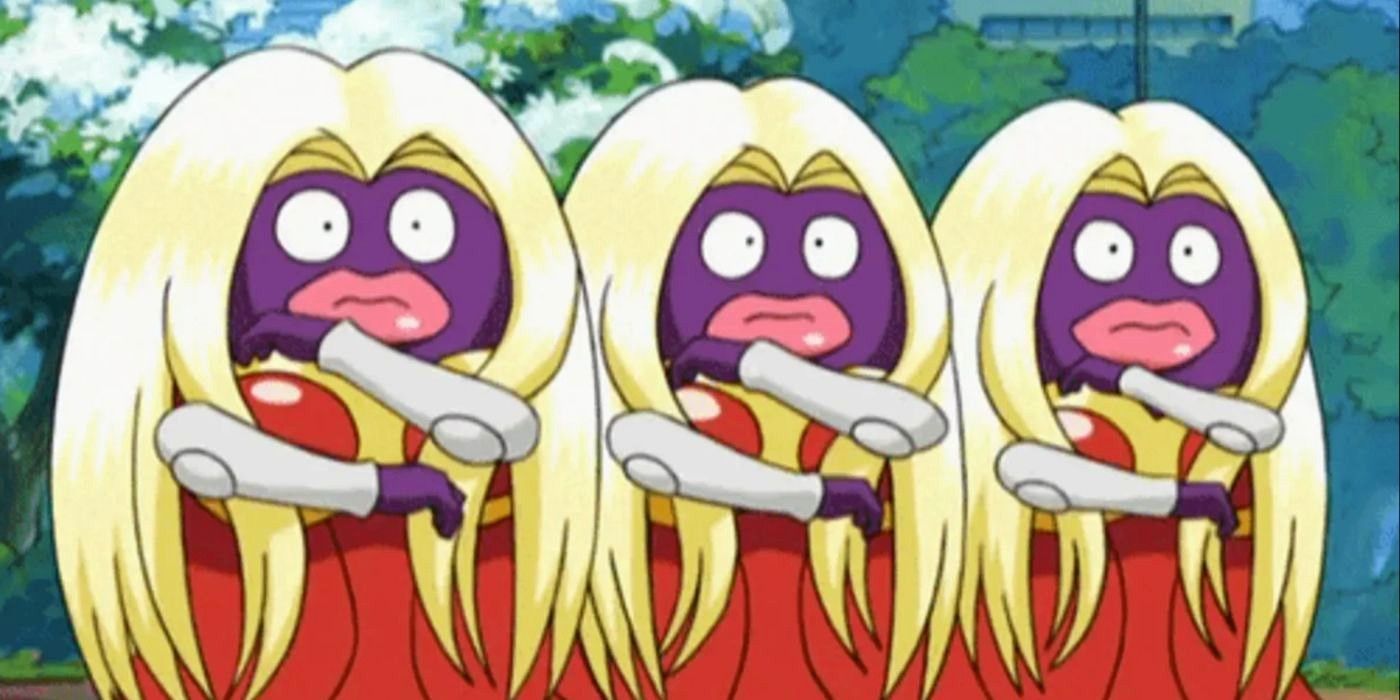 Three Jynx folding their arms in the anime.