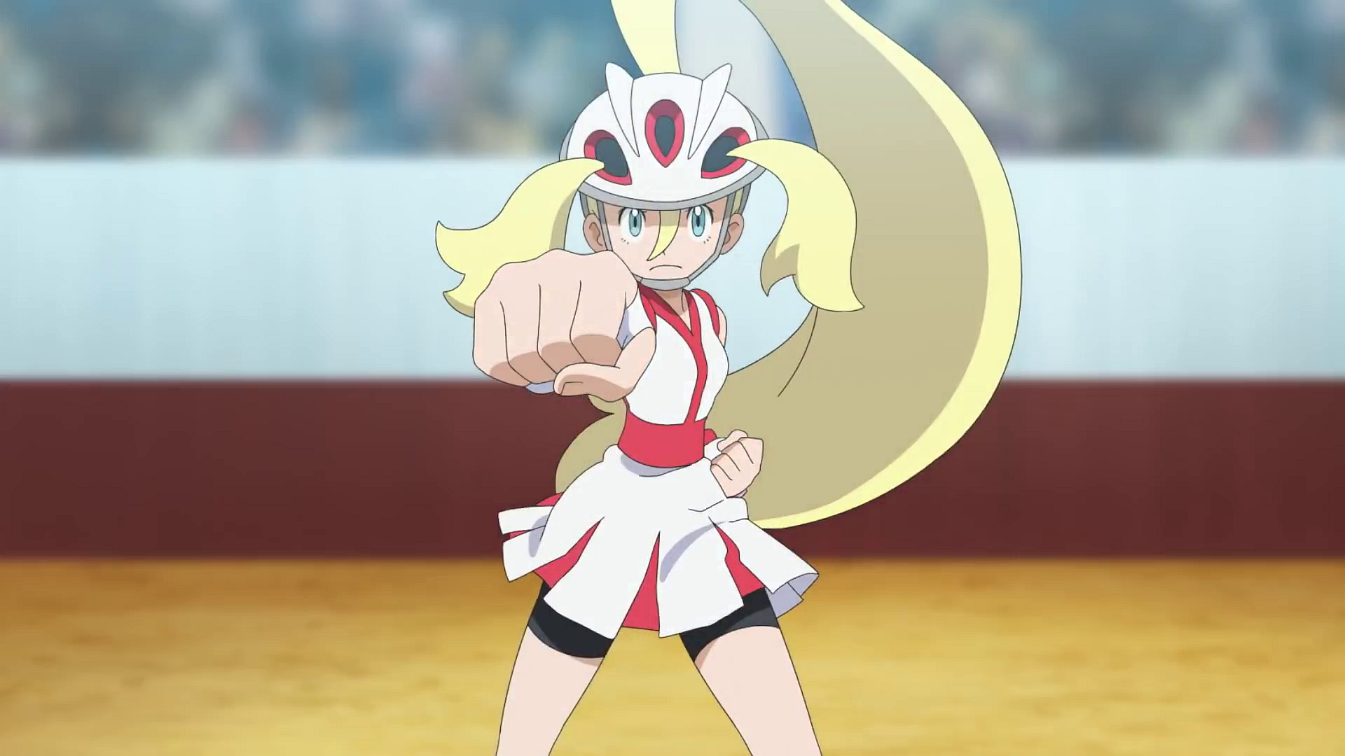 Shalour City Gym Leader Korrina, seen in the anime.