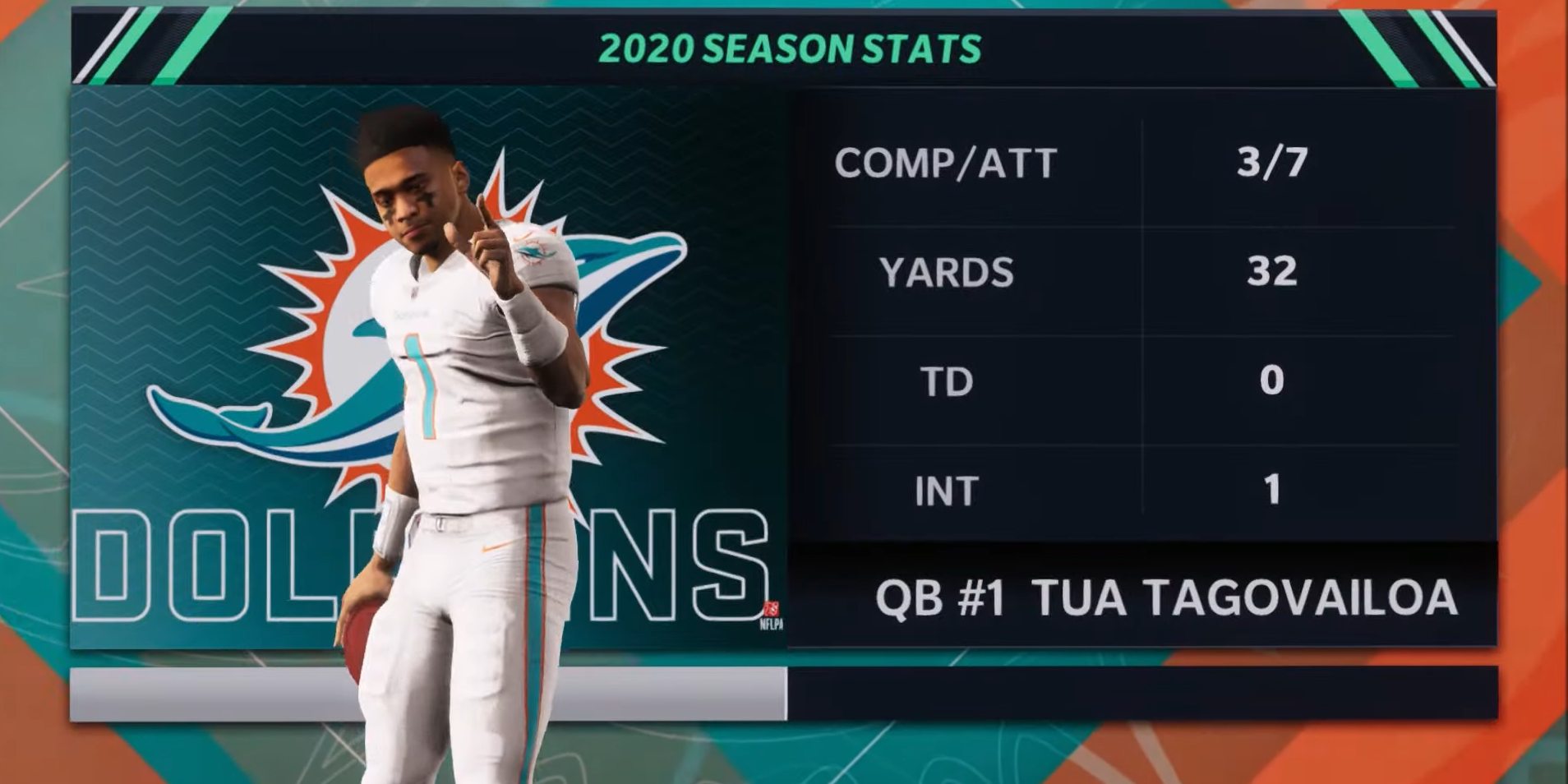 Tua Tagovailoa Miami Dolphins Madden 21