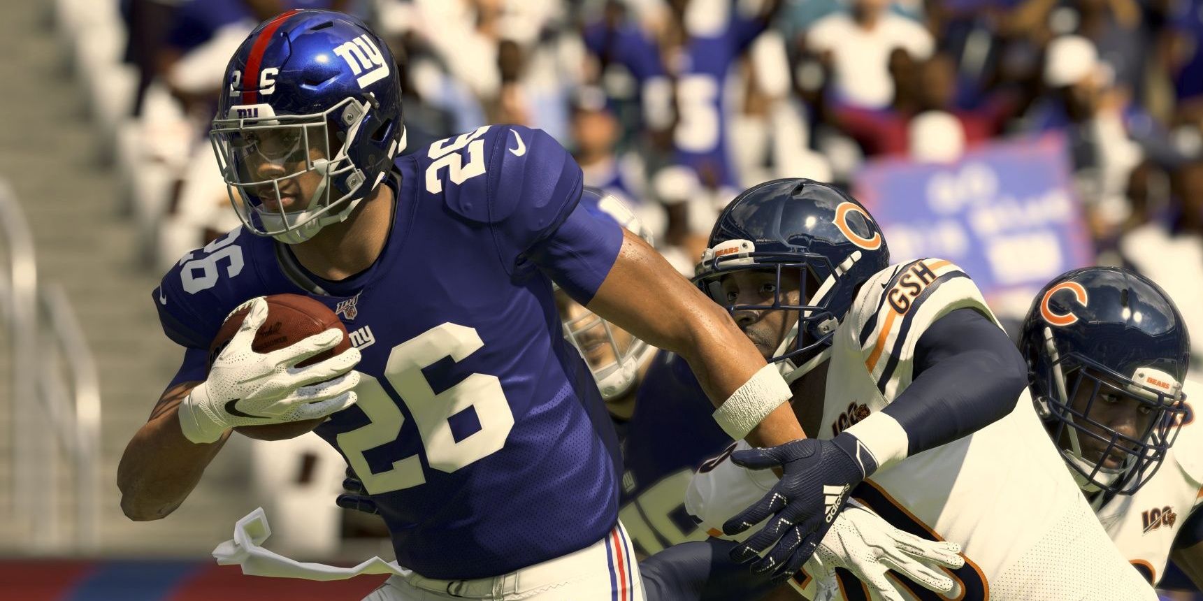 Saquon Barkley Giants Running Ball Madden 21