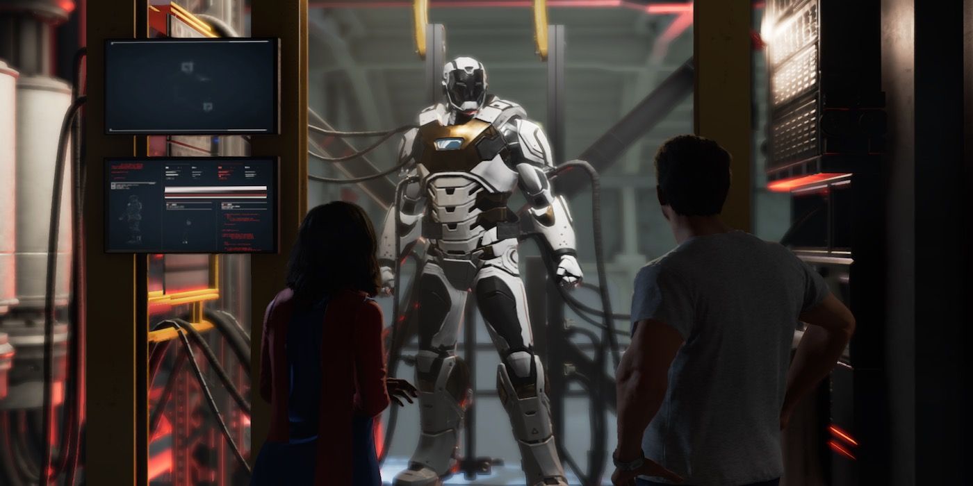 A cinematic screenshot from Marvel's Avengers.