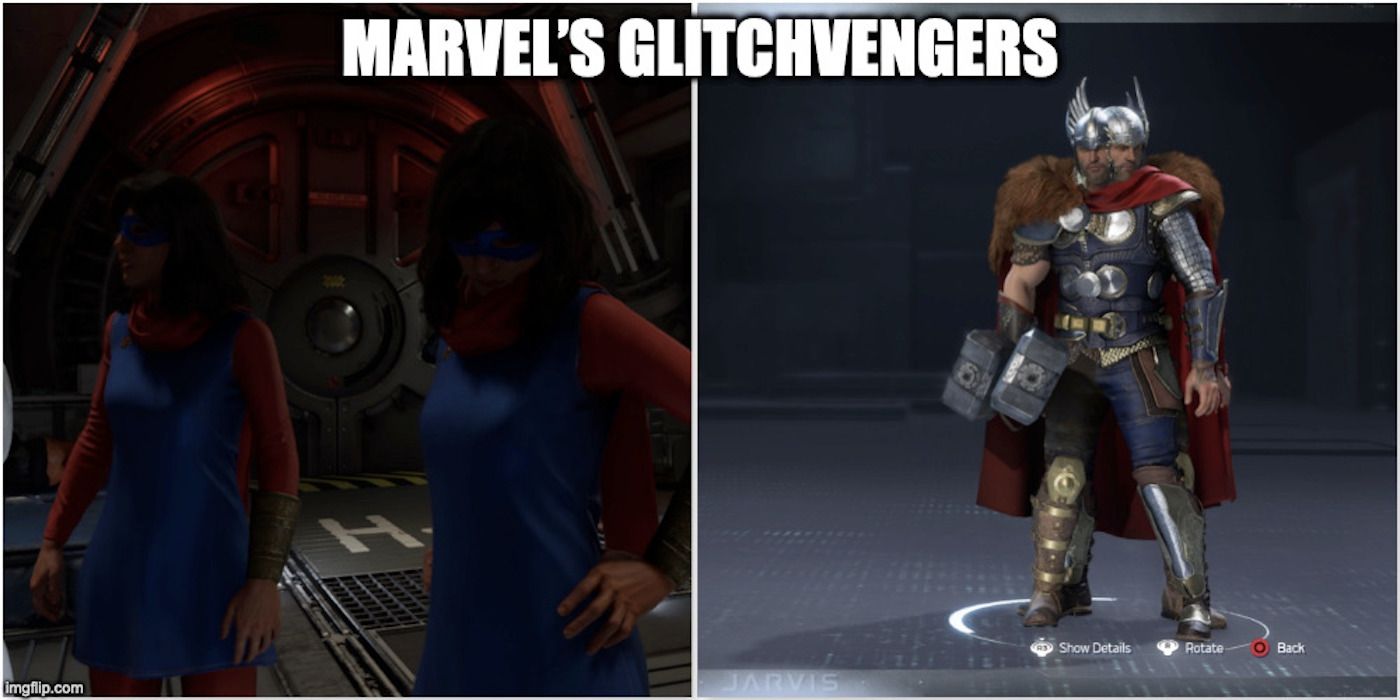 This is a meme about the game Marvel's Avengers.