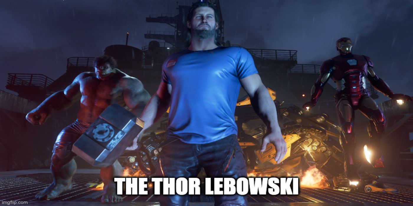 This is a meme about the game Marvel's Avengers.