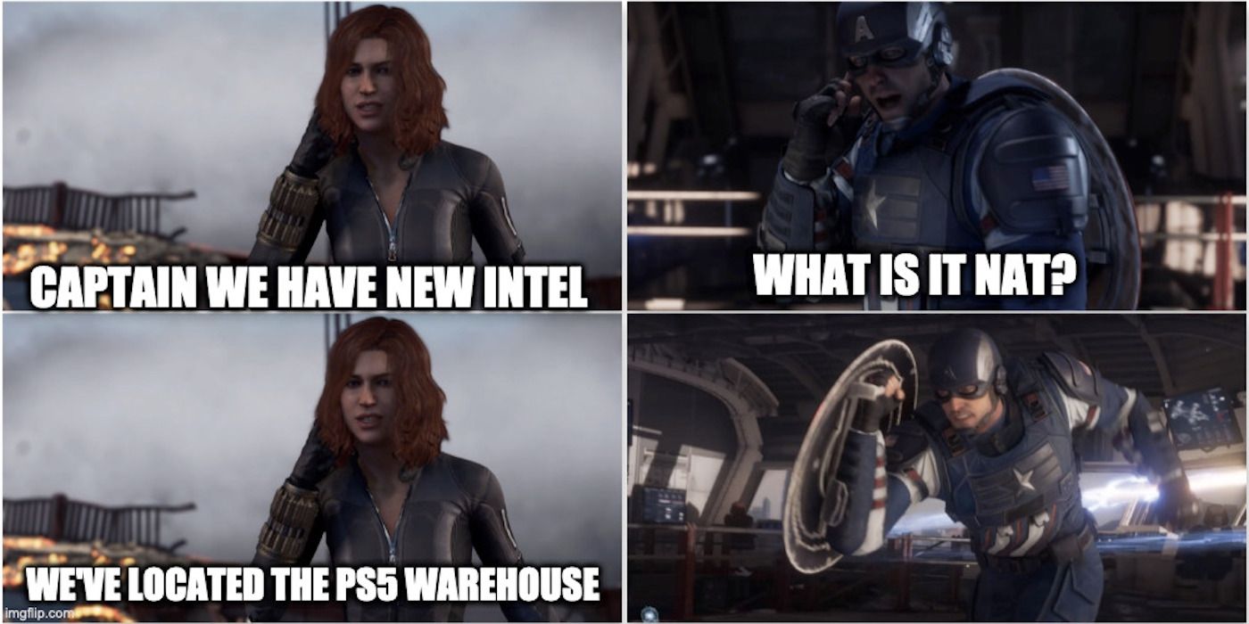 This is a meme about the game Marvel's Avengers.