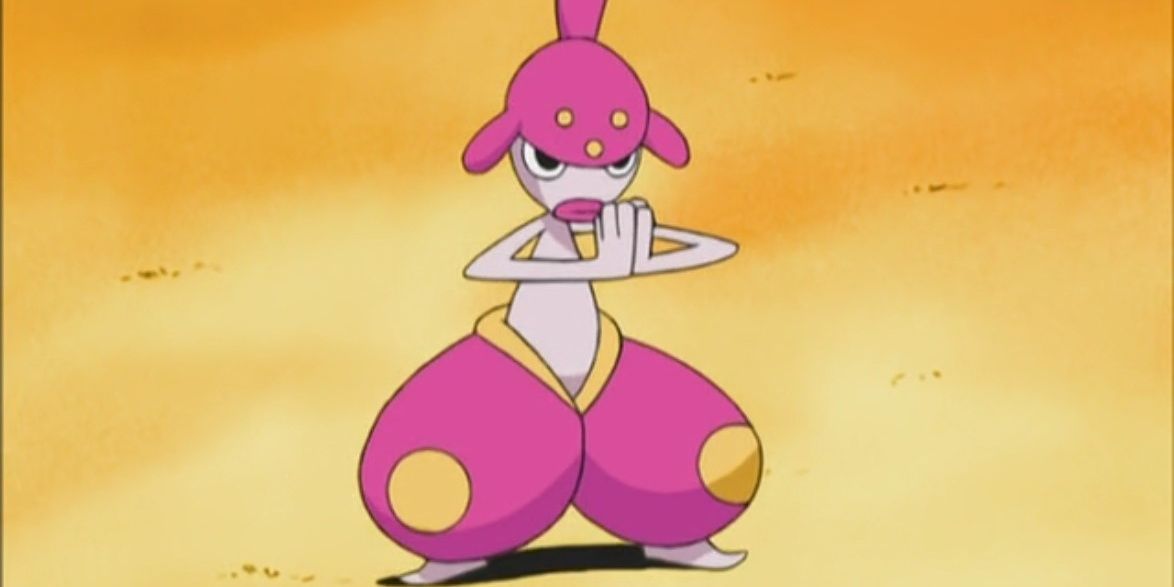 Medicham posing with hands together in battle