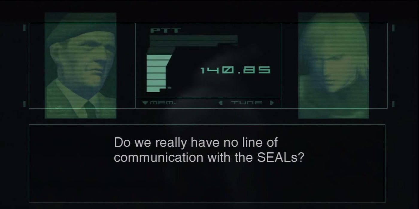 Metal Gear Solid 2 Raiden and Colonel codec