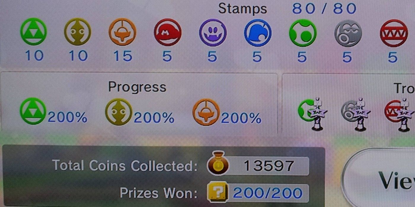 achievement screen in Nintendoland