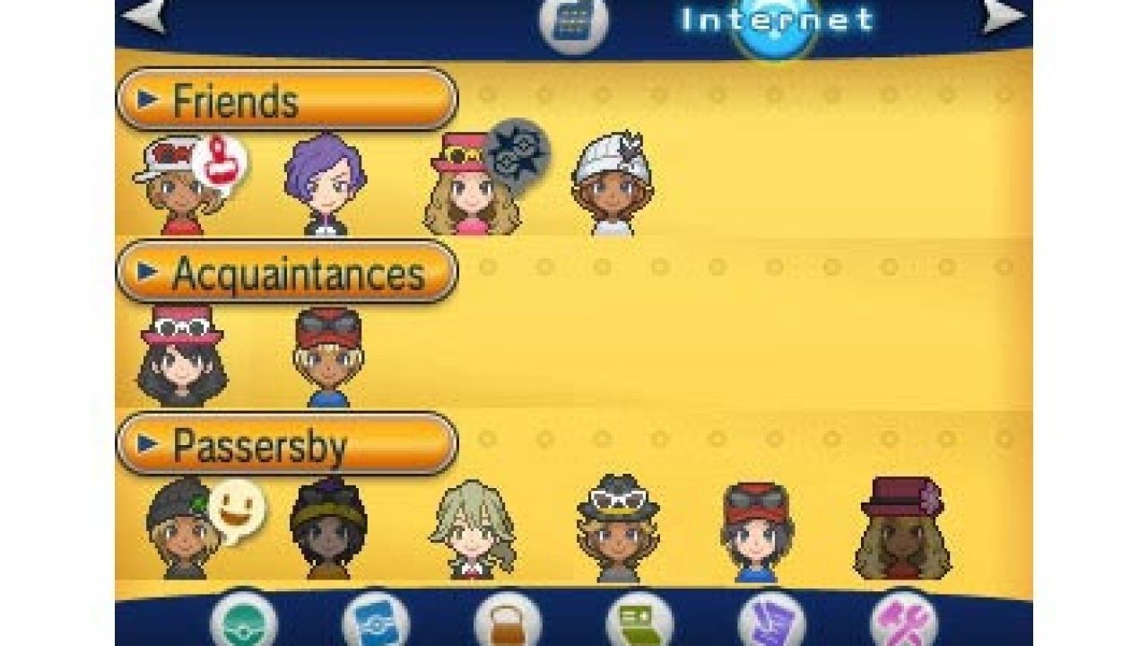 The Player Search System screen.