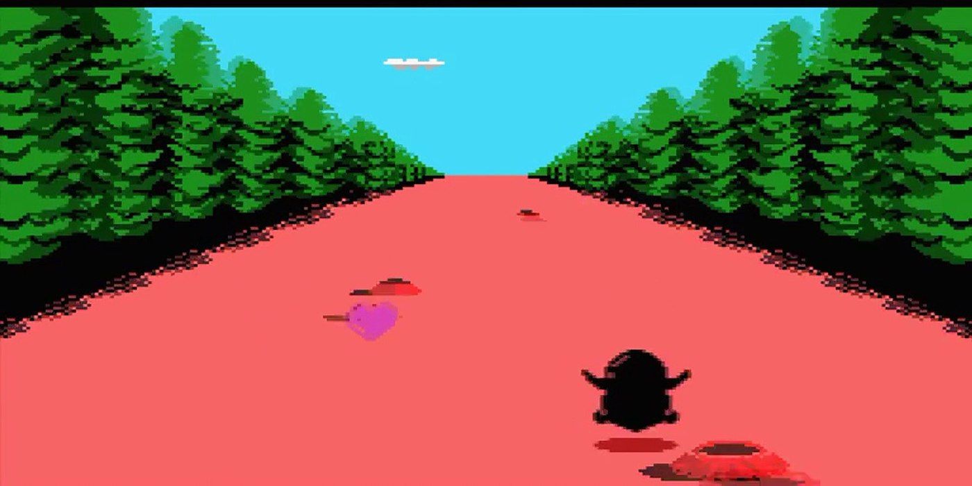 The first level in Penguin Adventure for the MSX.