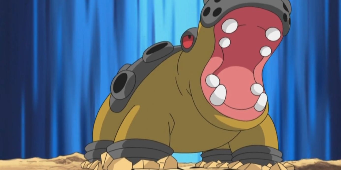 Pokemon Anime Hippowdon Angry And Roaring