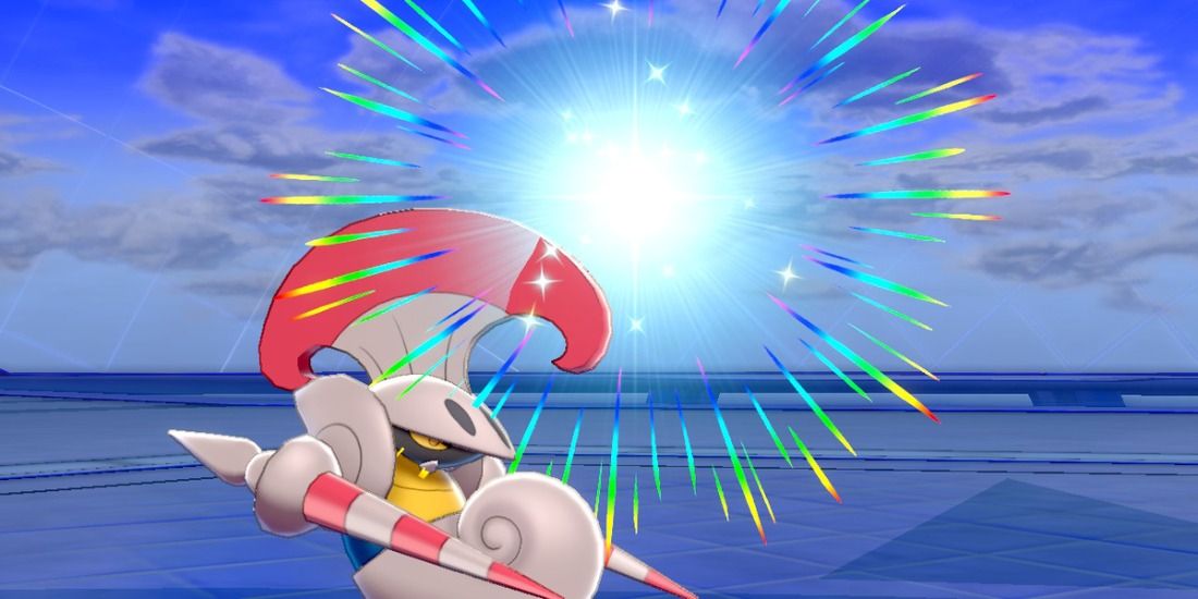 A Bug-type Pokémon uses Smart Strike at the Battle Tower in Pokémon Sword & Shield