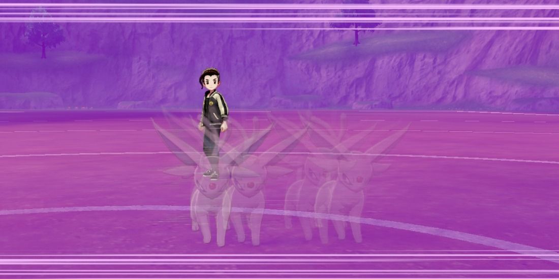 An Espeon uses Ally Switch in front of its trainer in Pokémon Sword & Shield