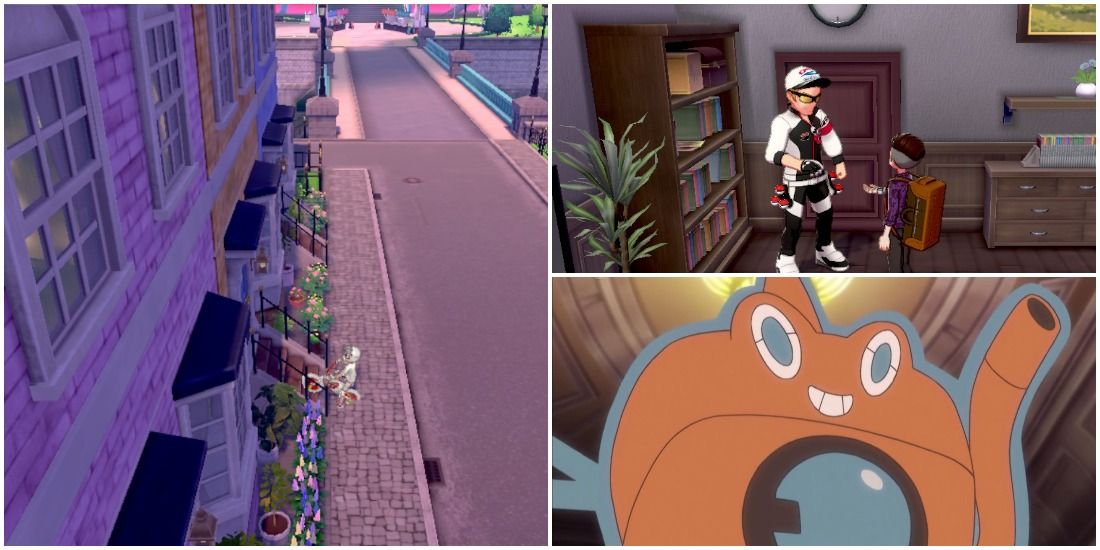 The apartment in Wyndon where a trainer gives the Rotom Catalogue, and a washing machine with Rotom inside from the Pokémon anime