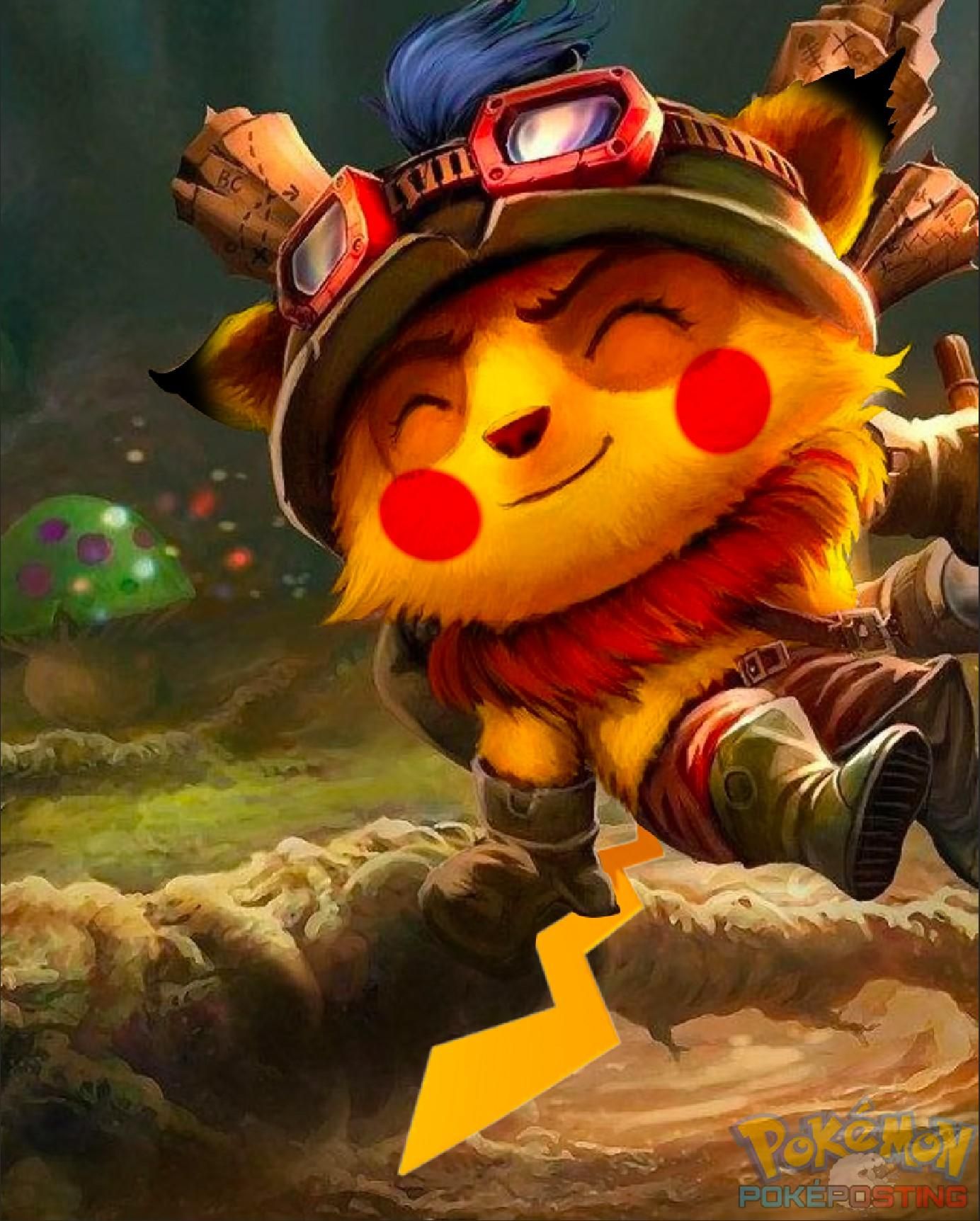 Pokemon Unite - Meme with Pikachu as Teemo