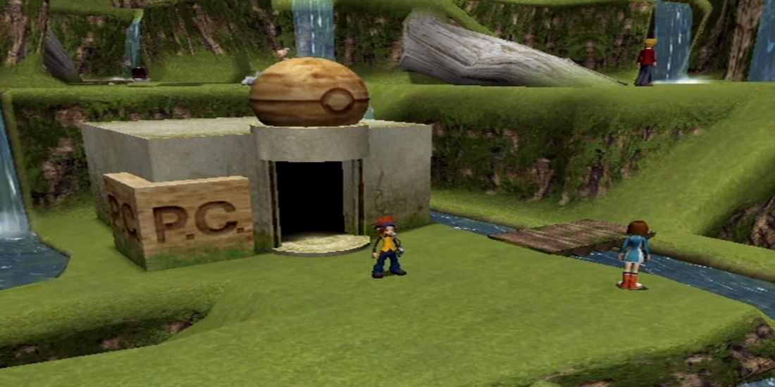Michael exploring Agate Village in Pokémon XD Gale of Darkness