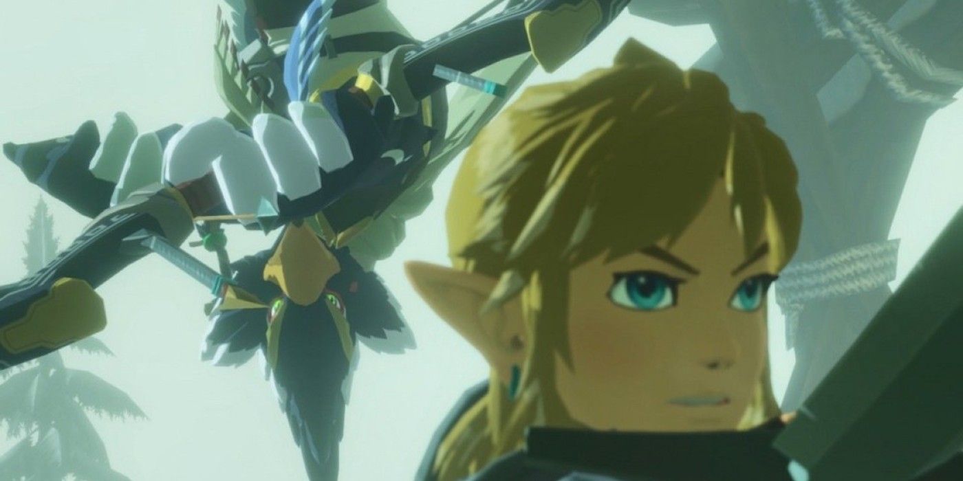 Revali and Link sparring.