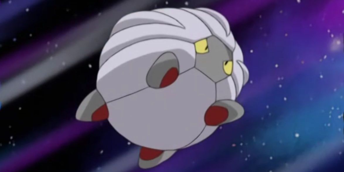 Shelgon flying through the night sky
