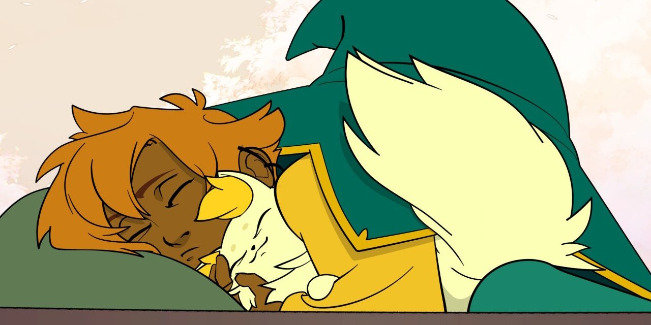 Stella and her cat asleep