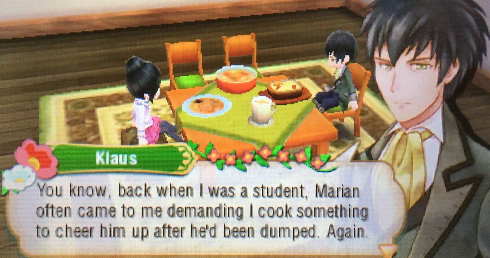 Story of Seasons Klaus cooking for you