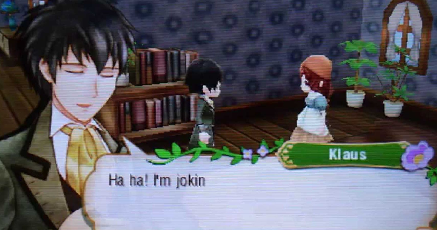 Story of Seasons Klaus says he is joking