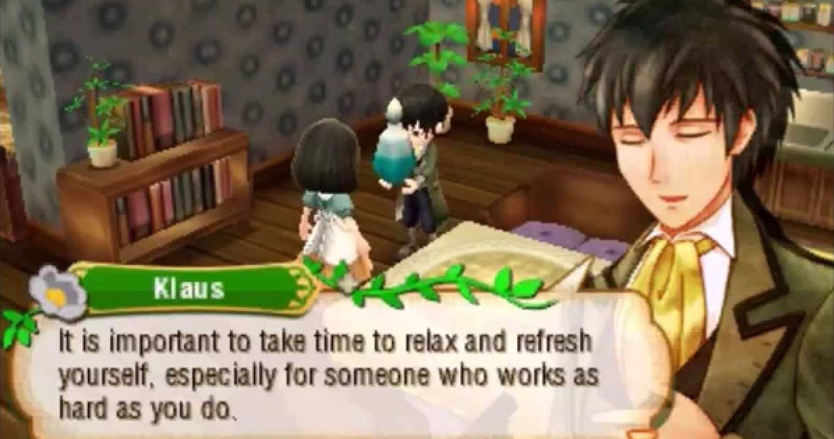 Story of Seasons Klaus talking about perfume
