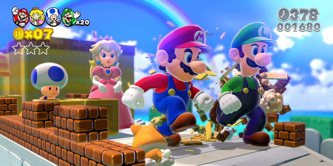 Nintendo Super Mario 3D World Four Player Destruction