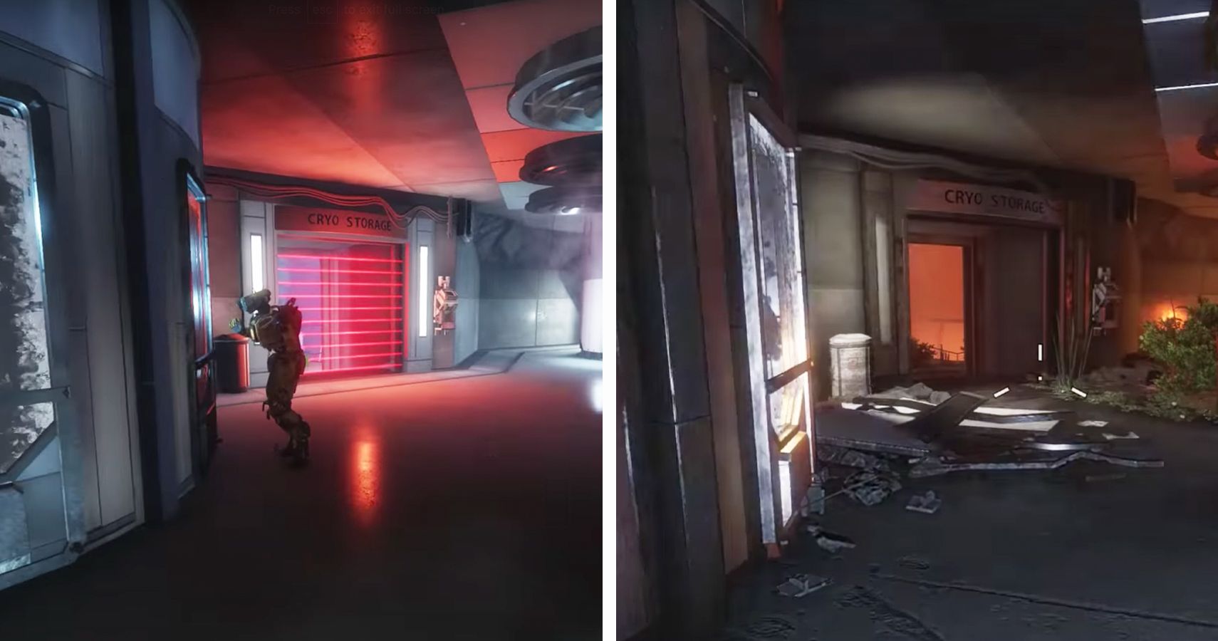 A look at Titanfall 2 zone Effect and Cause in the present compared to the same view in the game's present.