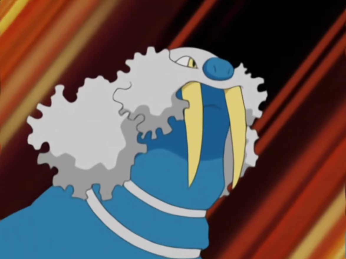 Walrein in battle in the anime.