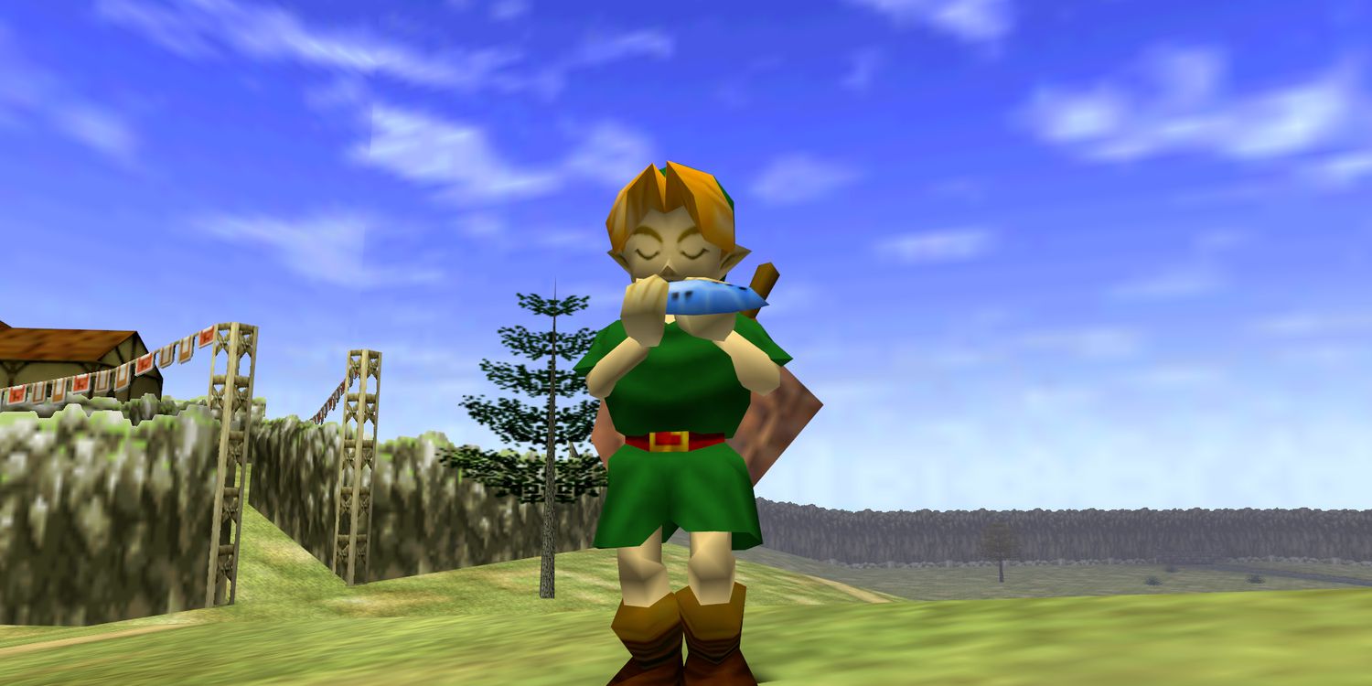 Legend Of Zelda Ocarina Of Time Young Link Plays Ocarina