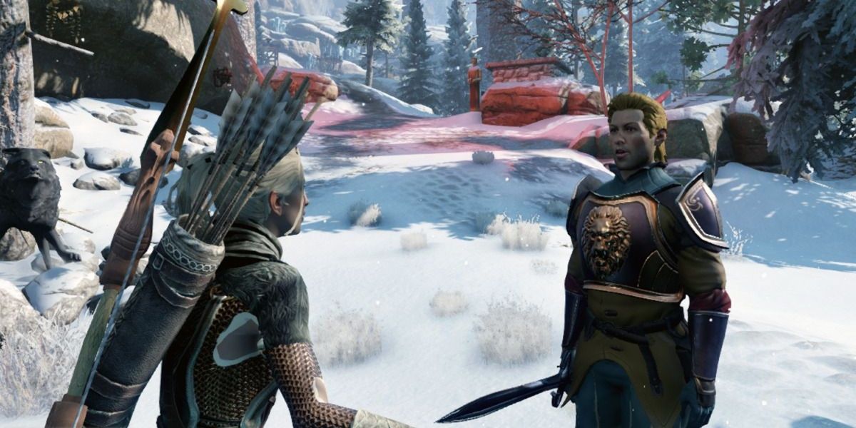 Michel talking to the inquisitor