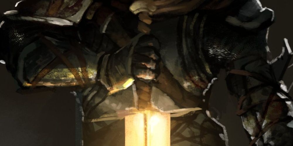 Holding greatsword